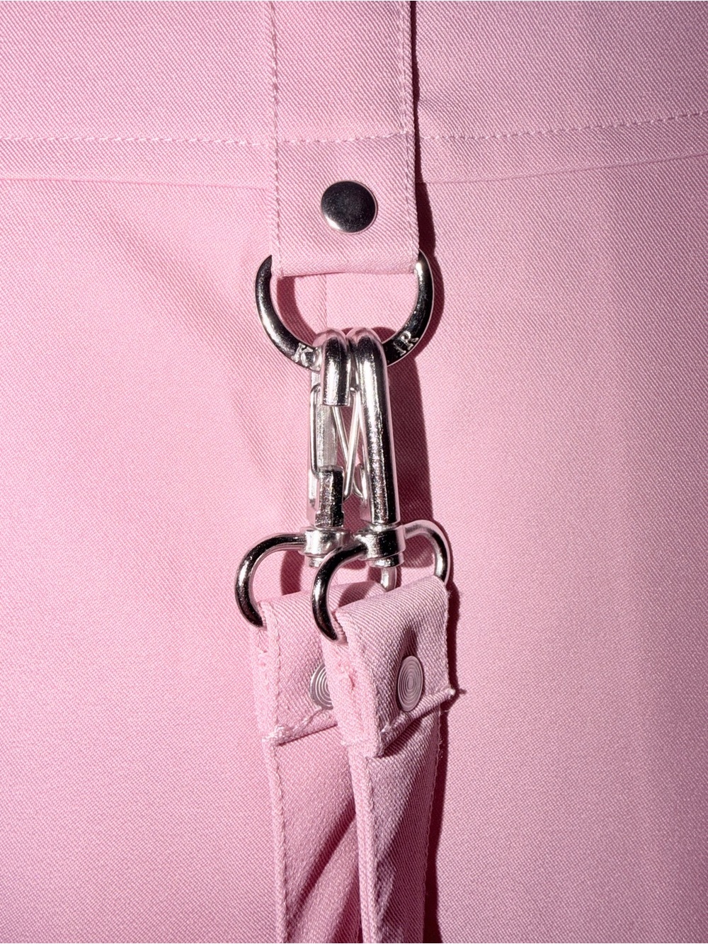Killstar Pink Pleated Mini Skirt with Zip & Strap Hardware - Picture 7 of 9
